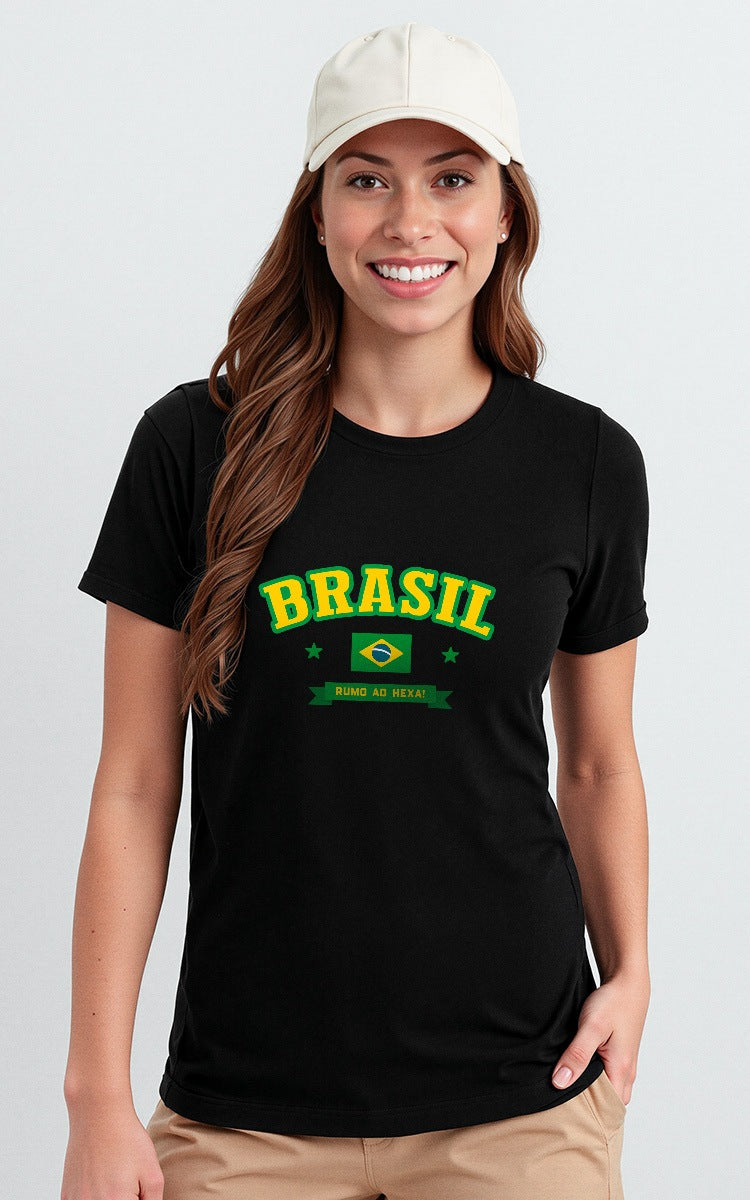 Camiseta Básica de Algodão Brk Rumo ao Hexa