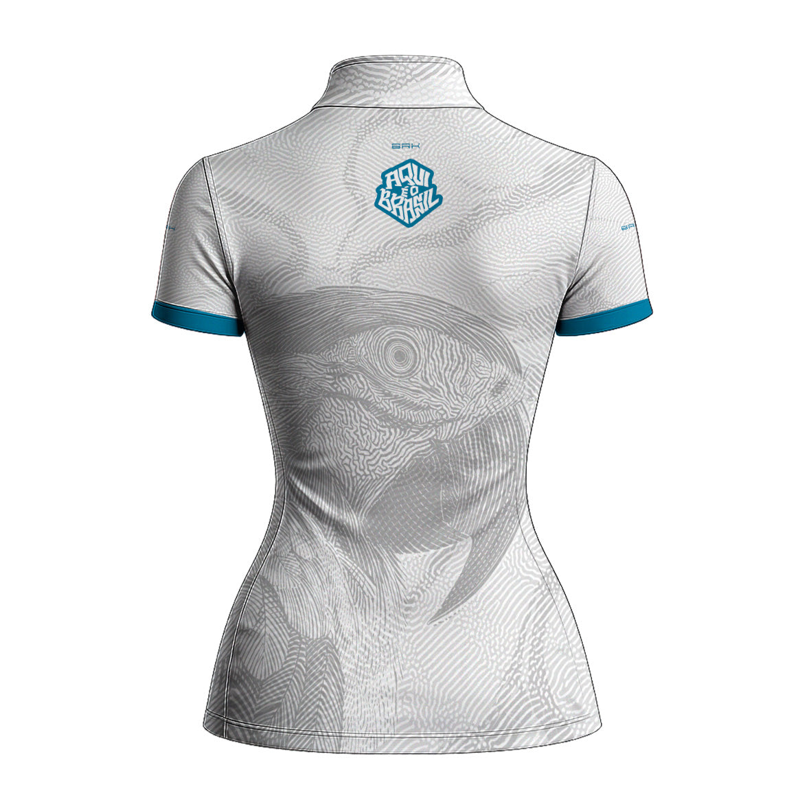 Camiseta Brk Feminina Aqui é o Brasil Arara Sombreada Branca com Proteção UV50