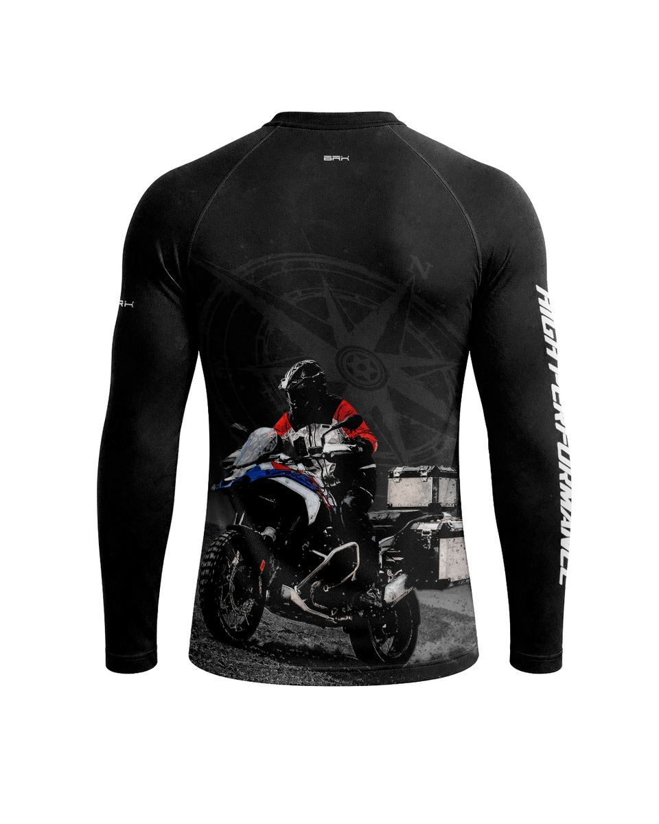 Camisa Feminina Brk BMW GS R1300 Adventure Rosa dos Ventos com Proteção UV50