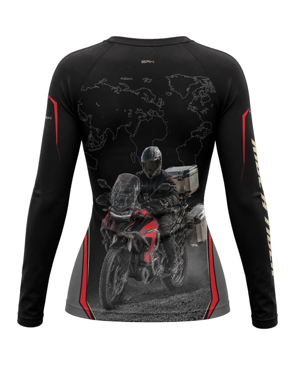 Camisa Feminina Brk Triumph 1200 Preta com Proteção UV50
