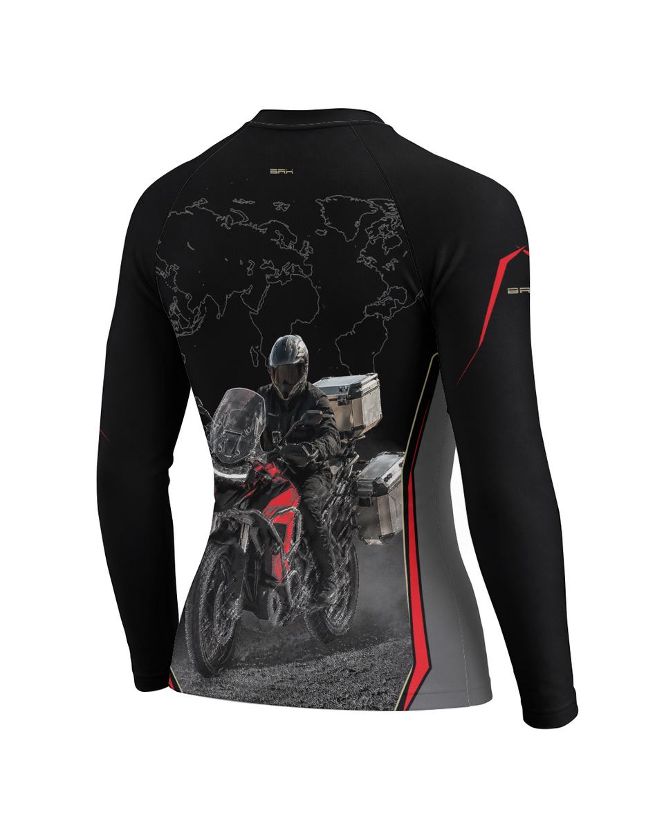 Camisa Feminina Brk Triumph 1200 Preta com Proteção UV50
