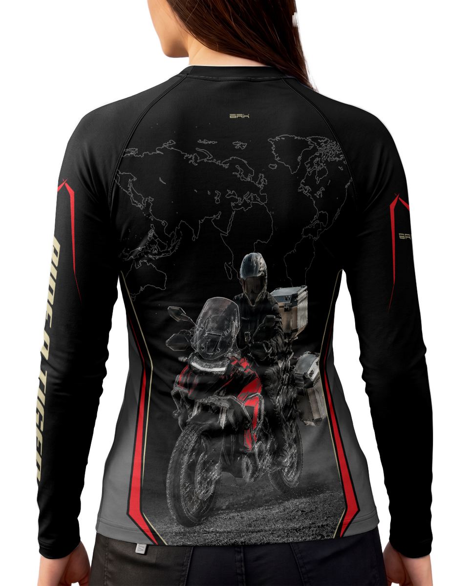 Camisa Feminina Brk Triumph 1200 Preta com Proteção UV50