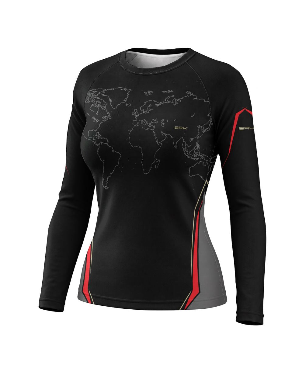 Camisa Feminina Brk Triumph 1200 Clean Preto com Proteção UV50