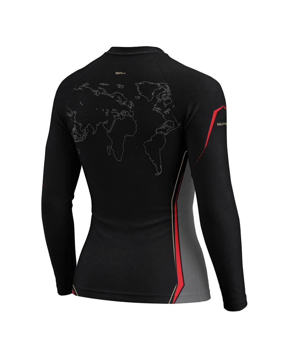 Camisa Feminina Brk Triumph 1200 Clean Preto com Proteção UV50