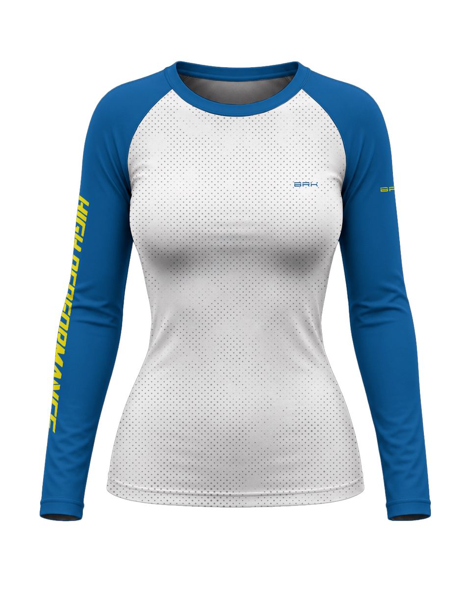 Camisa Feminina Brk Suzuki Storm 800 Clean Azul com Proteção UV50