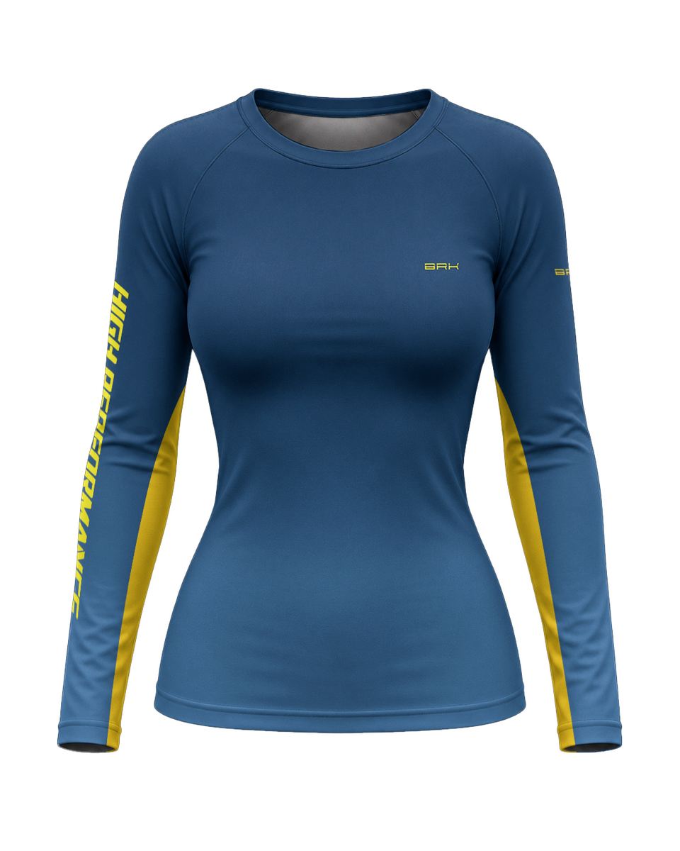 Camisa Feminina Brk Suzuki V Storm 650 Degradê Azul com Proteção UV50