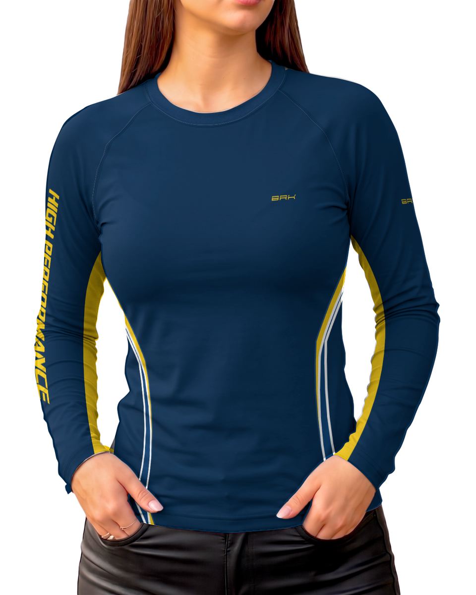 Camisa Feminina Brk Suzuki V Storm 650 Azul com Proteção UV50