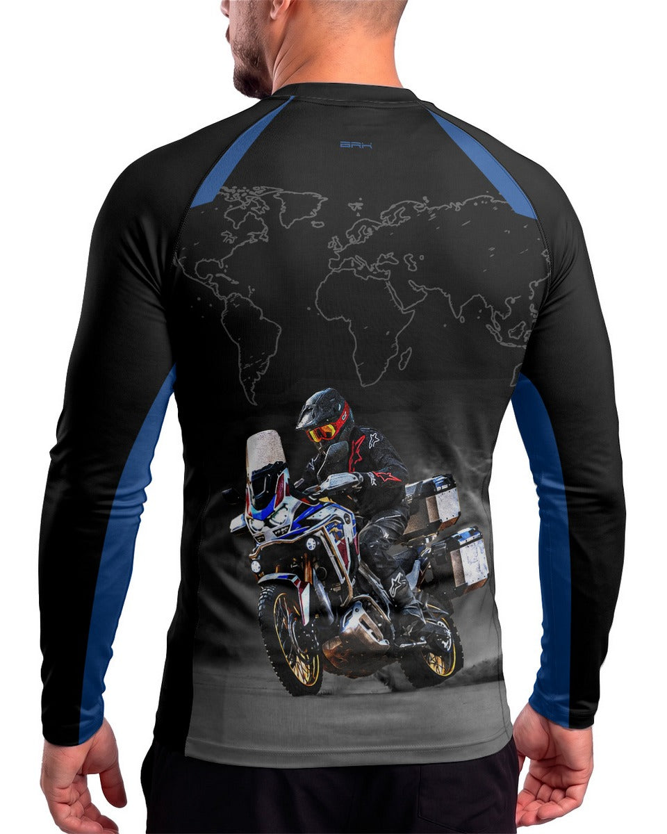 Camisa Brk BMW GS R1300 World Explorer Preta com Proteção UV50