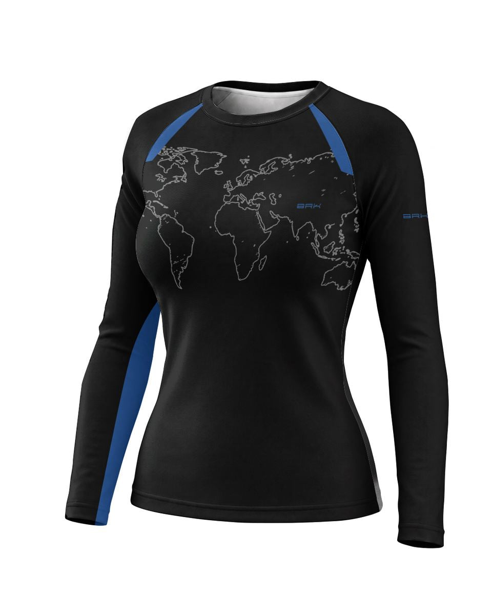 Camisa Feminina Brk BMW GS R1300 World Explorer Preta com Proteção UV50