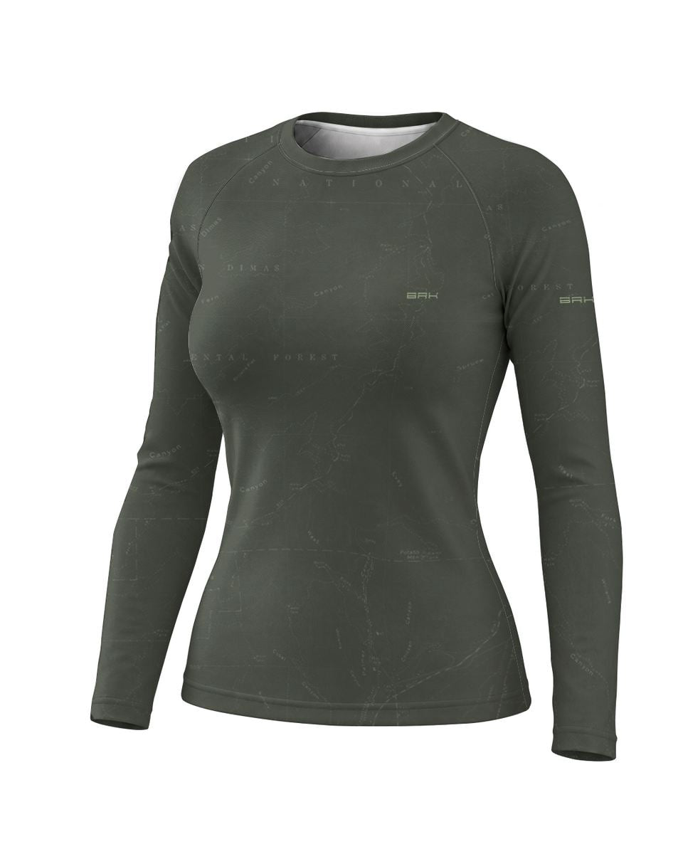 Camisa Feminina Brk BMW GS R1300 Adventure Verde com Proteção UV50