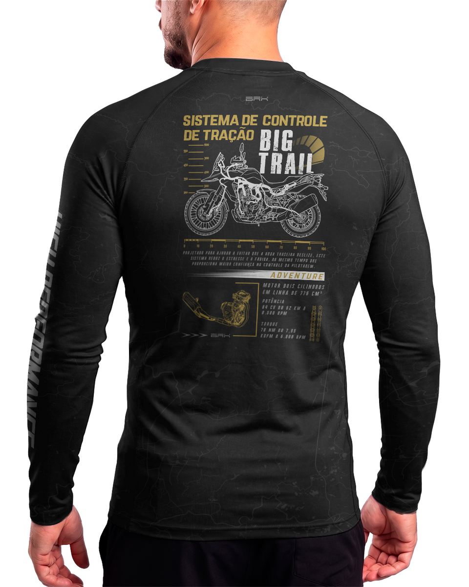 Camisa Brk Suzuki V Storm 800 Cinza com Proteção UV50