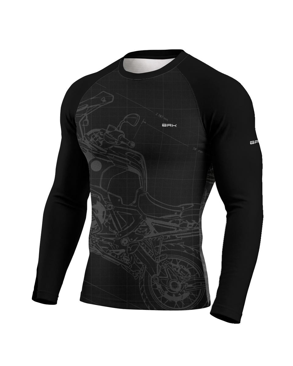 Camisa Brk GS Blueprint Preta com Proteção UV50