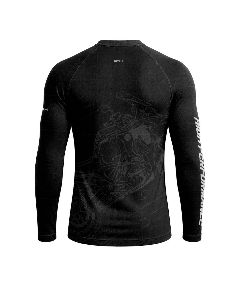 Camisa Brk GS Blueprint Preta com Proteção UV50