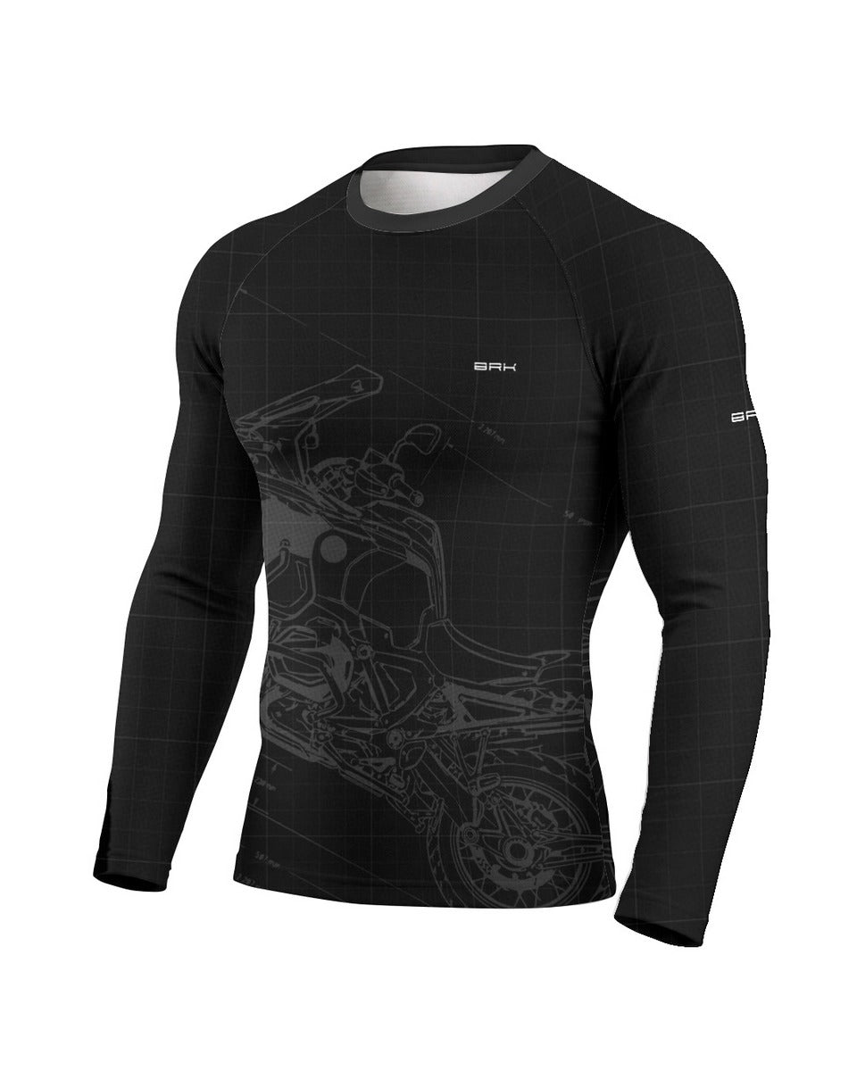 Camisa Brk GS Blueprint Preta com Proteção UV50