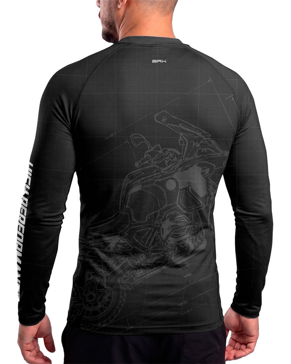 Camisa Brk GS Blueprint Preta com Proteção UV50