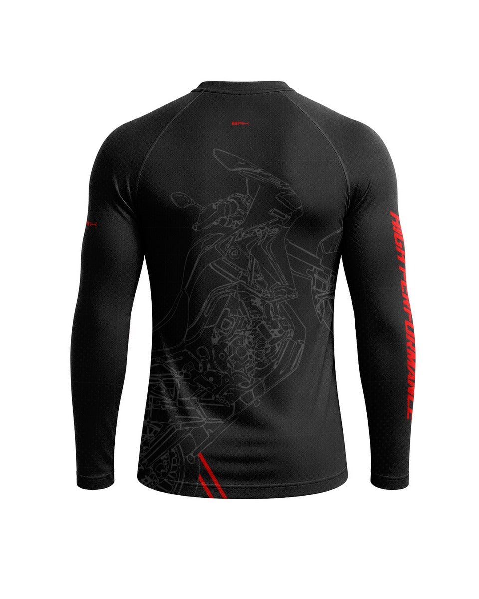 Camisa Brk Big Trail Africa Twin Preta com Proteção UV50