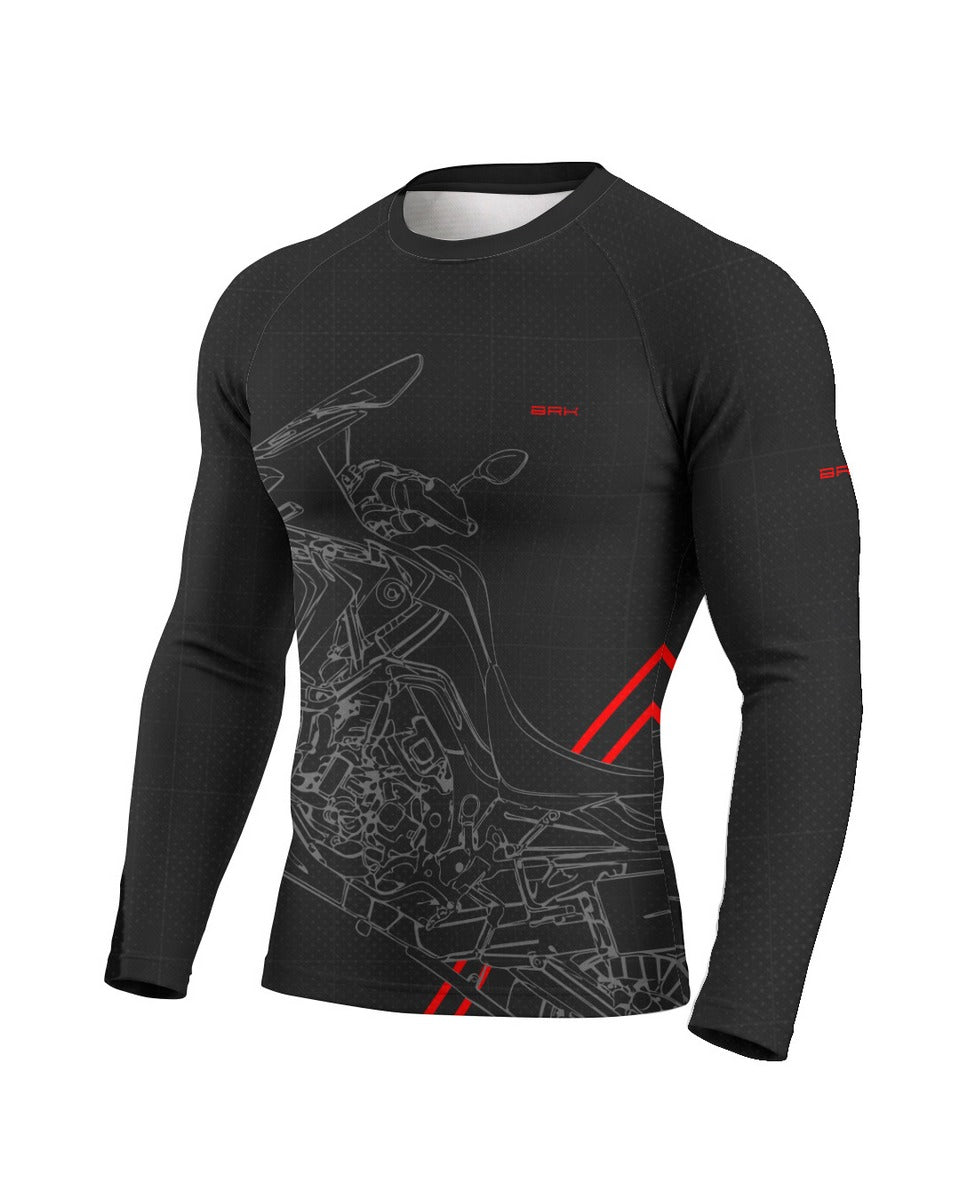 Camisa Brk Big Trail Africa Twin Preta com Proteção UV50