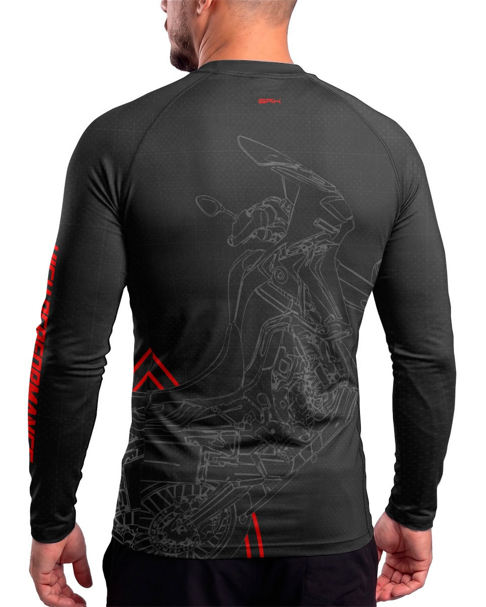Camisa Brk Big Trail Africa Twin Preta com Proteção UV50