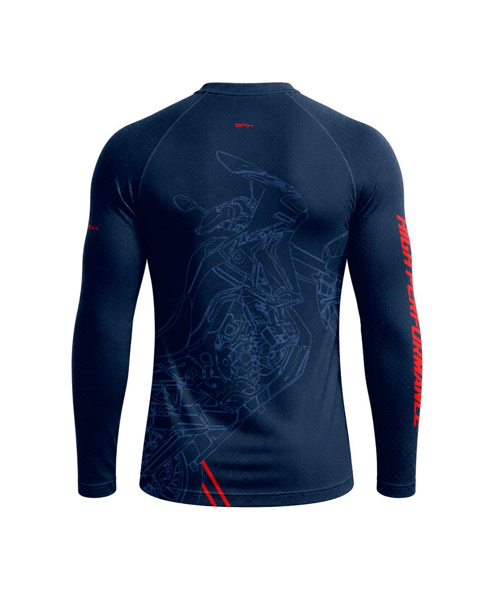 Camisa Brk Big Trail Big Trail Africa Twin Azul com Proteção UV50