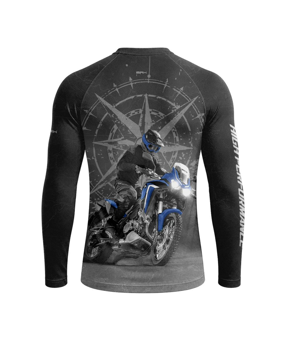 Camisa Brk Big Trail Africa Twin Cinza com Proteção UV50