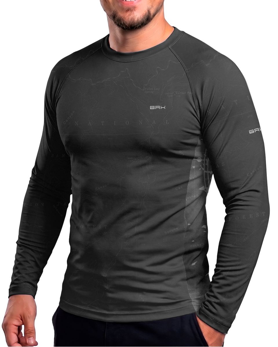Camisa Brk Big Trail Africa Twin Cinza com Proteção UV50