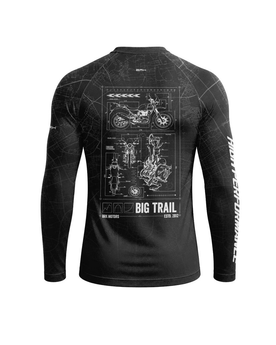 Camisa Brk Big Trail Blueprint com Proteção UV50