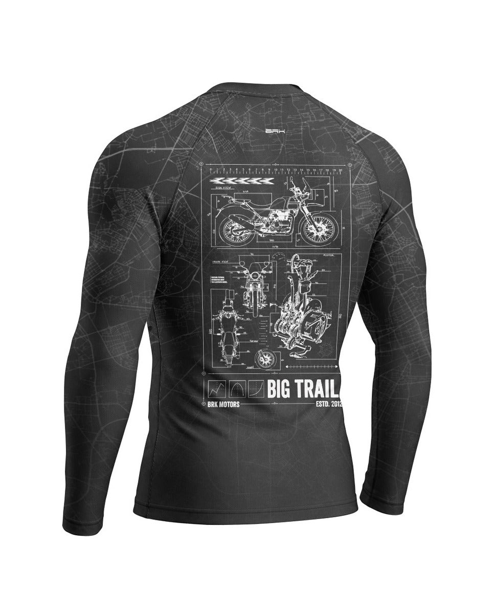 Camisa Brk Big Trail Blueprint com Proteção UV50