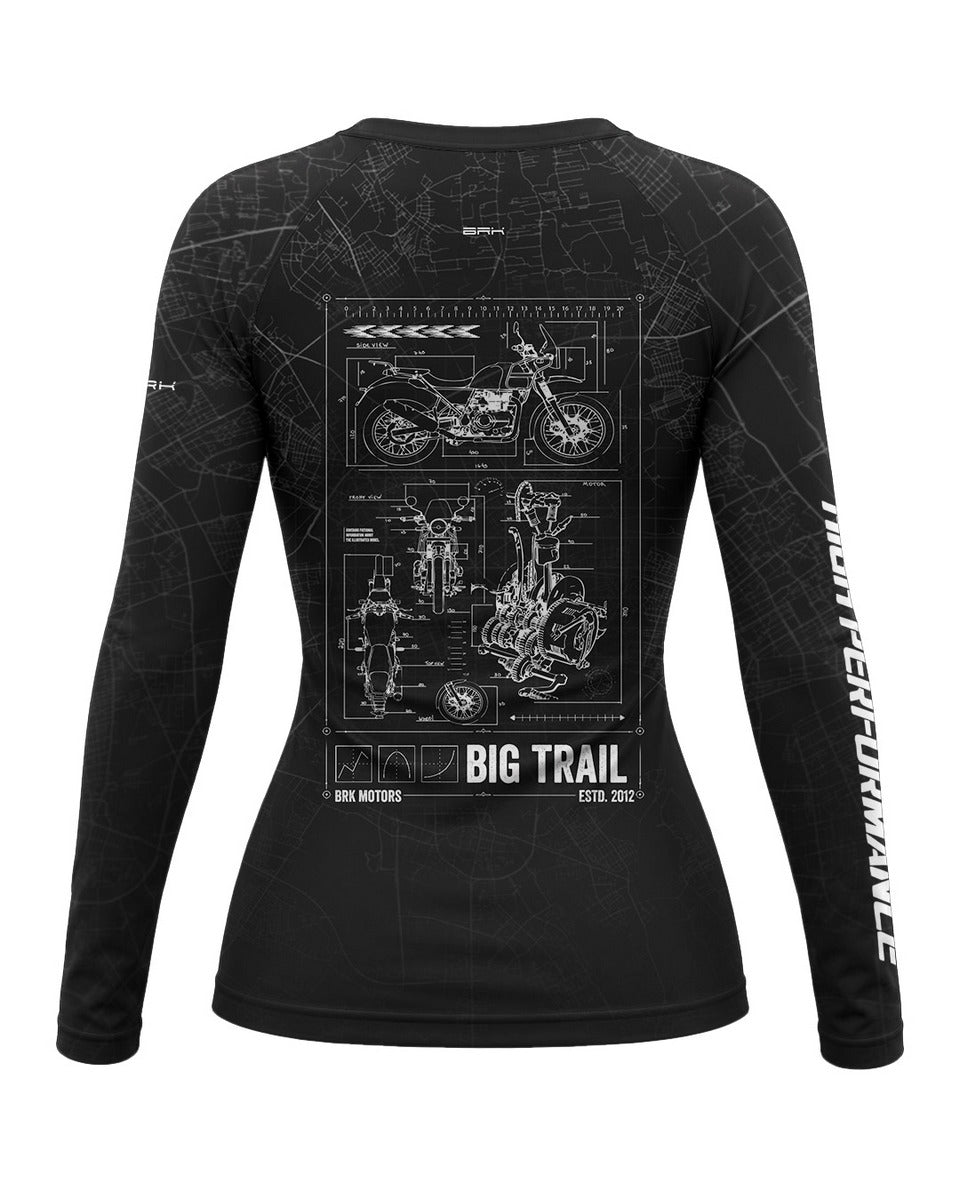 Camisa Feminina Brk Big Trail Blueprint com Proteção UV50