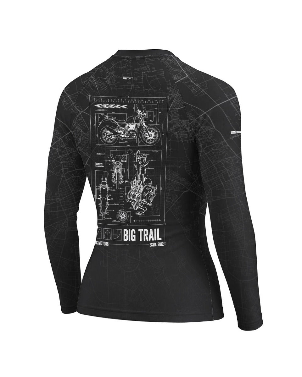 Camisa Feminina Brk Big Trail Blueprint com Proteção UV50