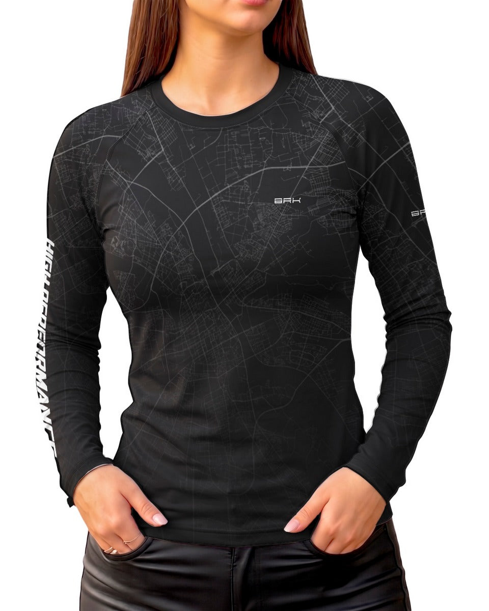 Camisa Feminina Brk Big Trail Blueprint com Proteção UV50