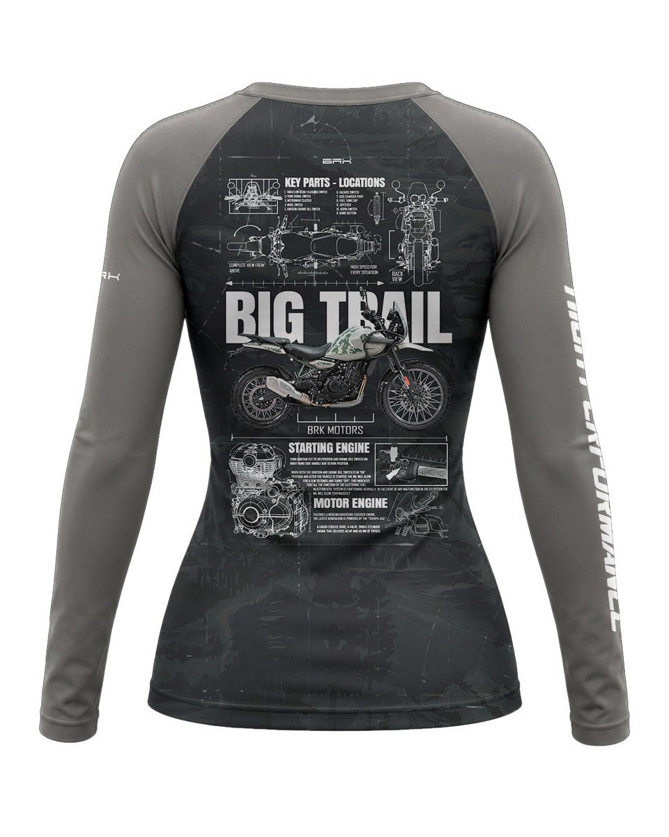 Camisa Feminina Brk Big Trail Motor Engine com Proteção UV50