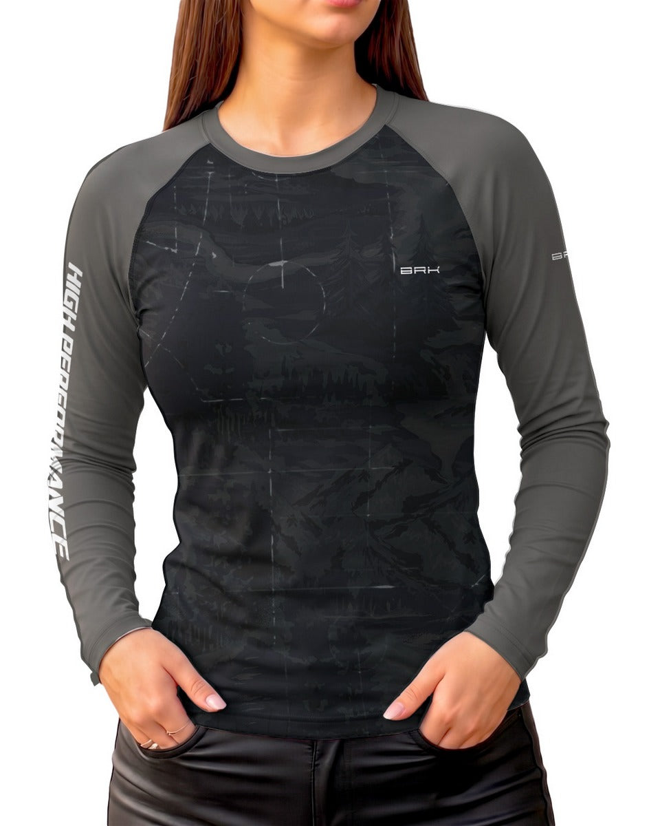 Camisa Feminina Brk Big Trail Motor Engine com Proteção UV50
