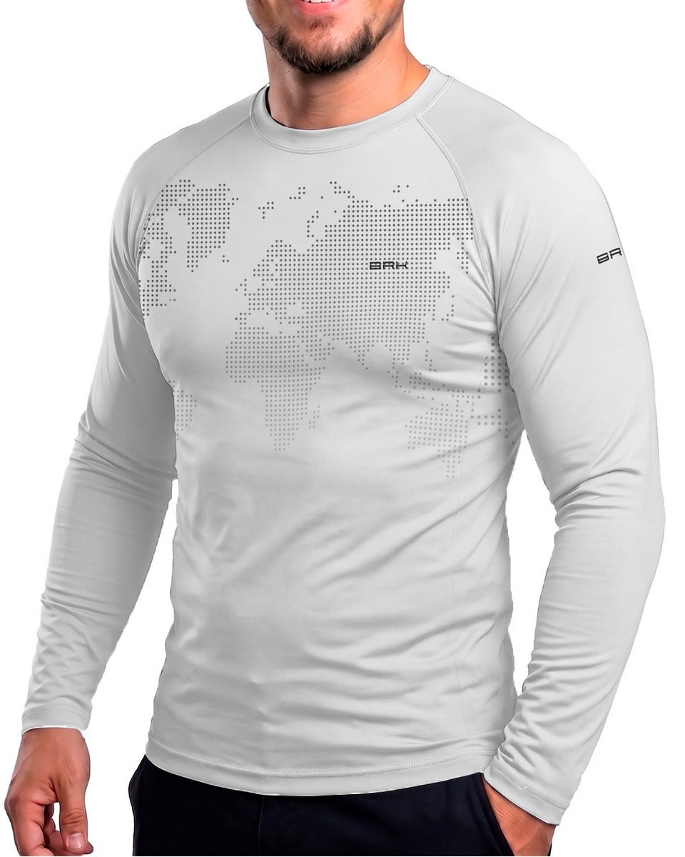 Camisa Brk GS Global Map Branca com Proteção UV50