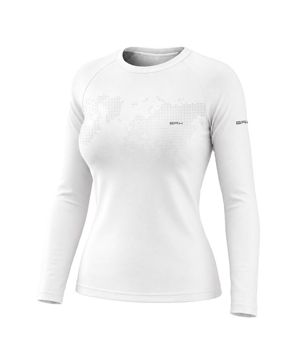 Camisa Feminina Brk GS Global Map Branca com Proteção UV50