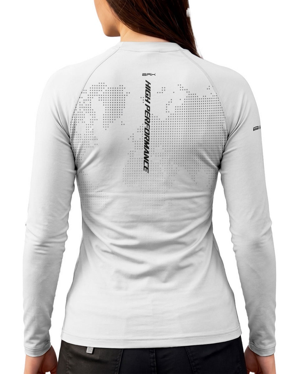 Camisa Feminina Brk GS Global Map Branca com Proteção UV50