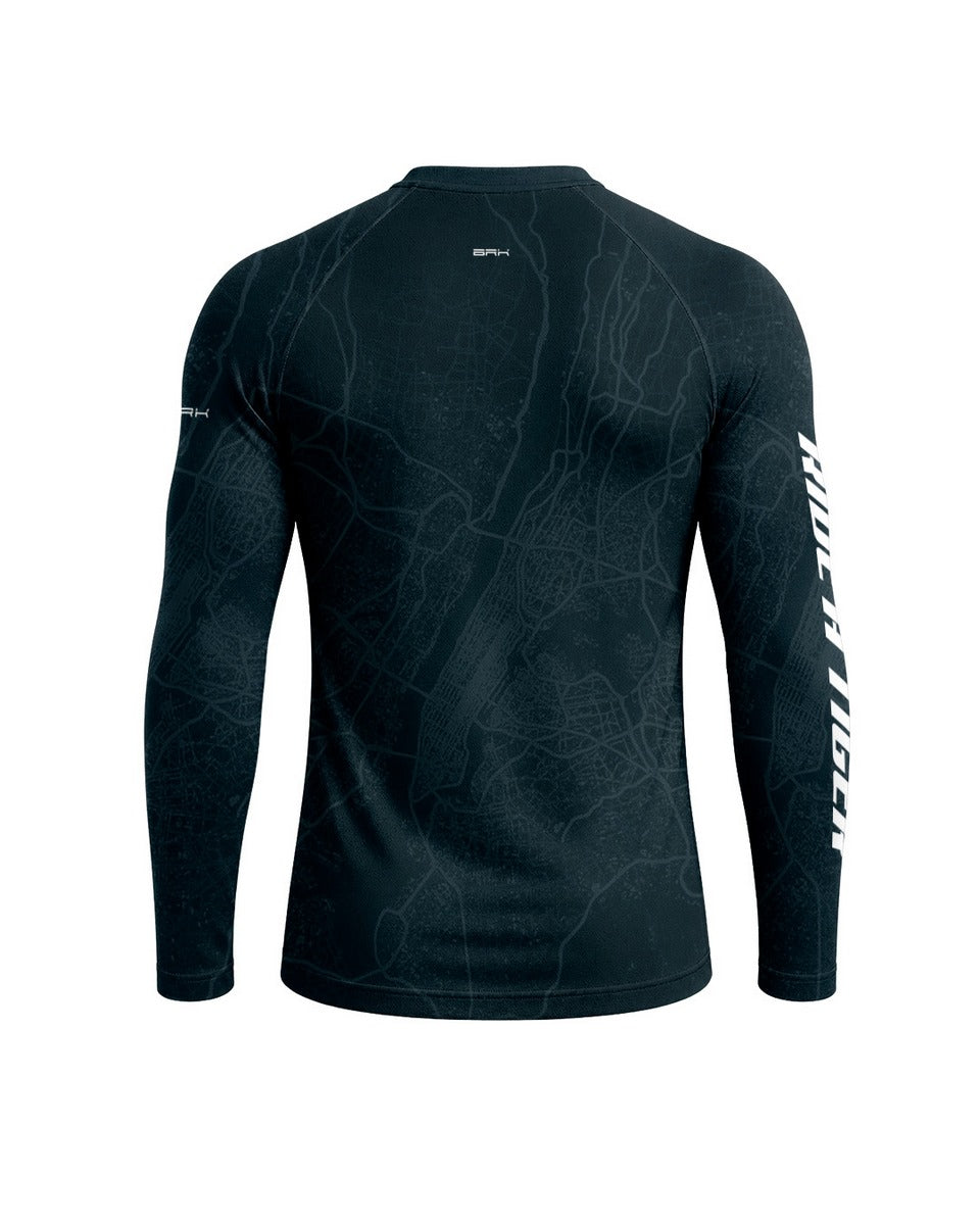 Camisa Brk Tiger 900 Urban Map Azul com Proteção UV50