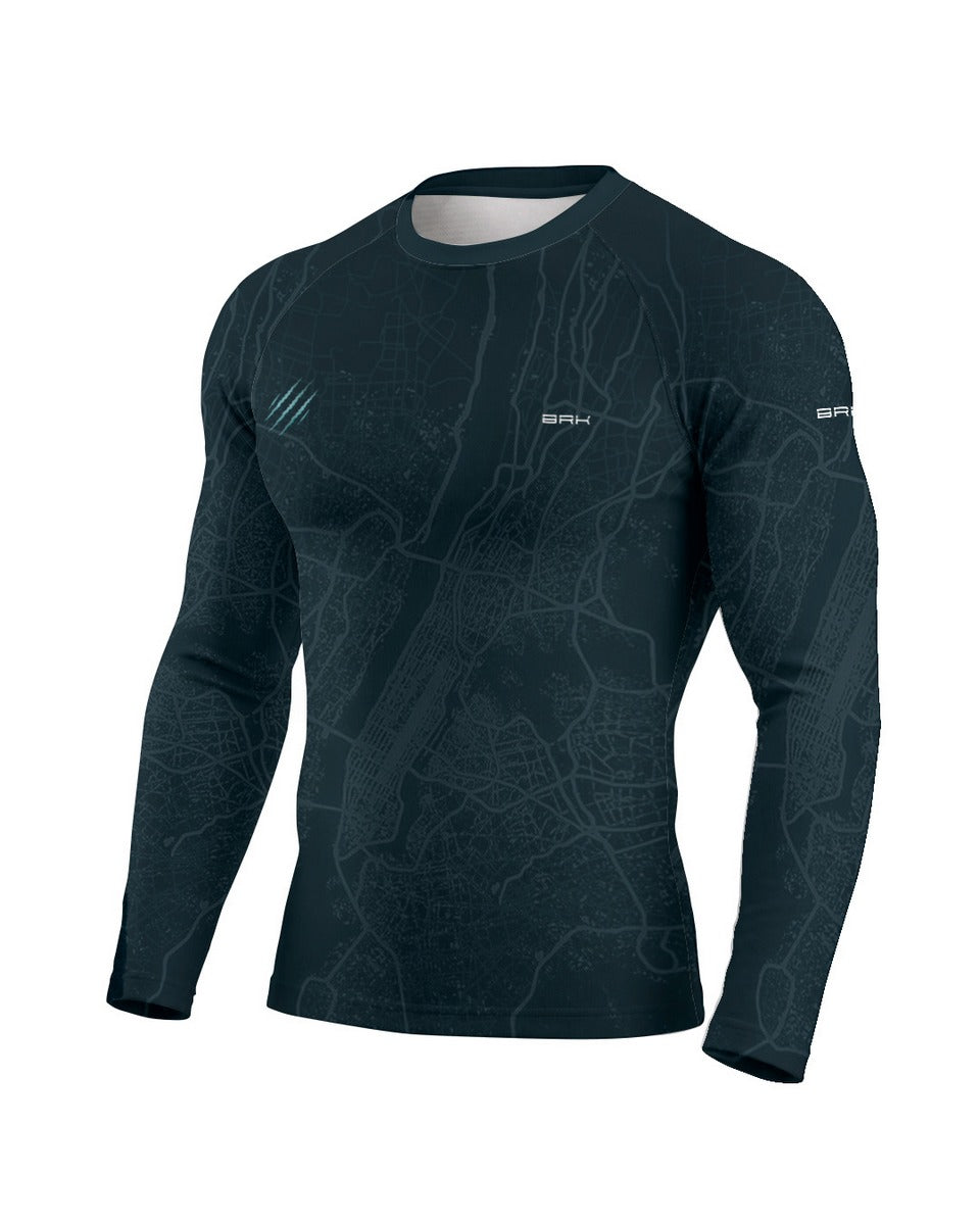 Camisa Brk Tiger 900 Urban Map Azul com Proteção UV50