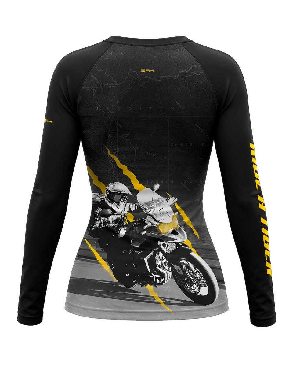 Camisa Feminina Brk Tiger 900 Apex Rider Preta com Proteção UV50