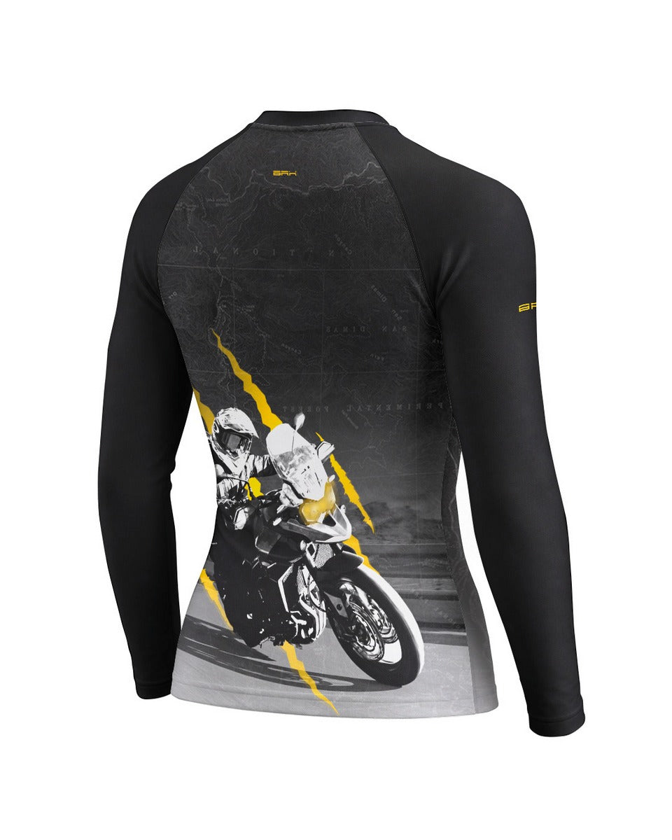 Camisa Feminina Brk Tiger 900 Apex Rider Preta com Proteção UV50
