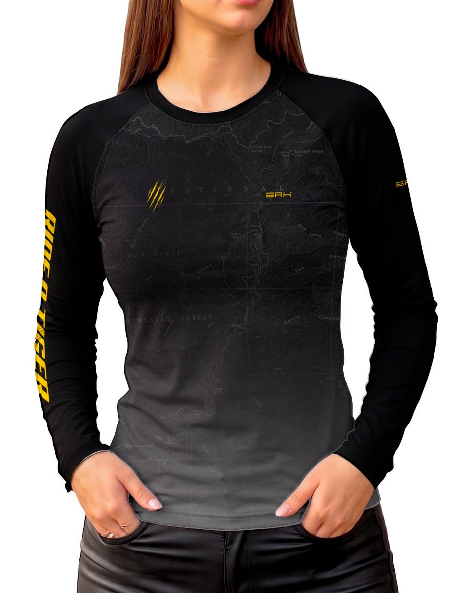 Camisa Feminina Brk Tiger 900 Apex Rider Preta com Proteção UV50