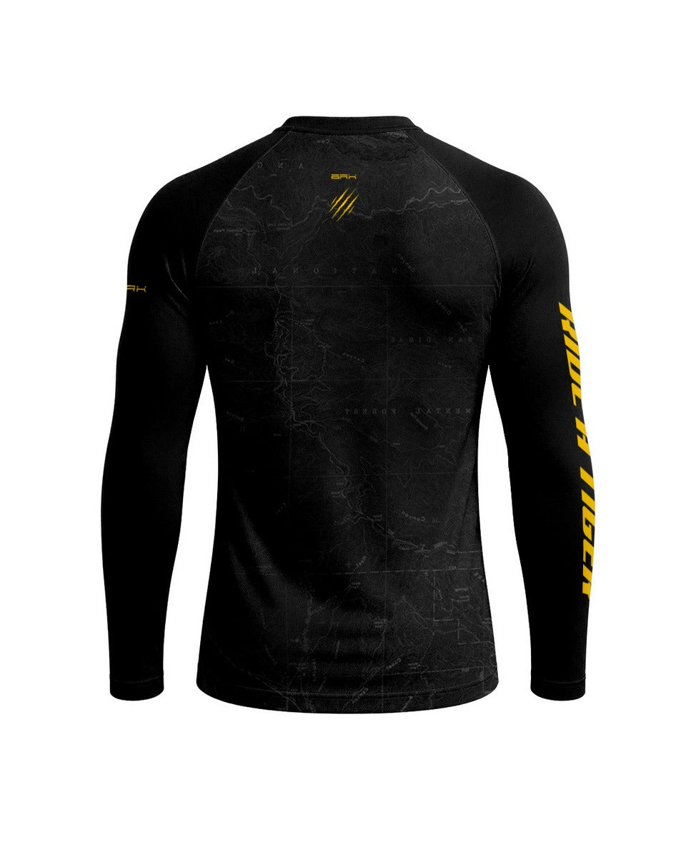 Camisa Brk Tiger 900 Topographic Preta com Proteção UV50