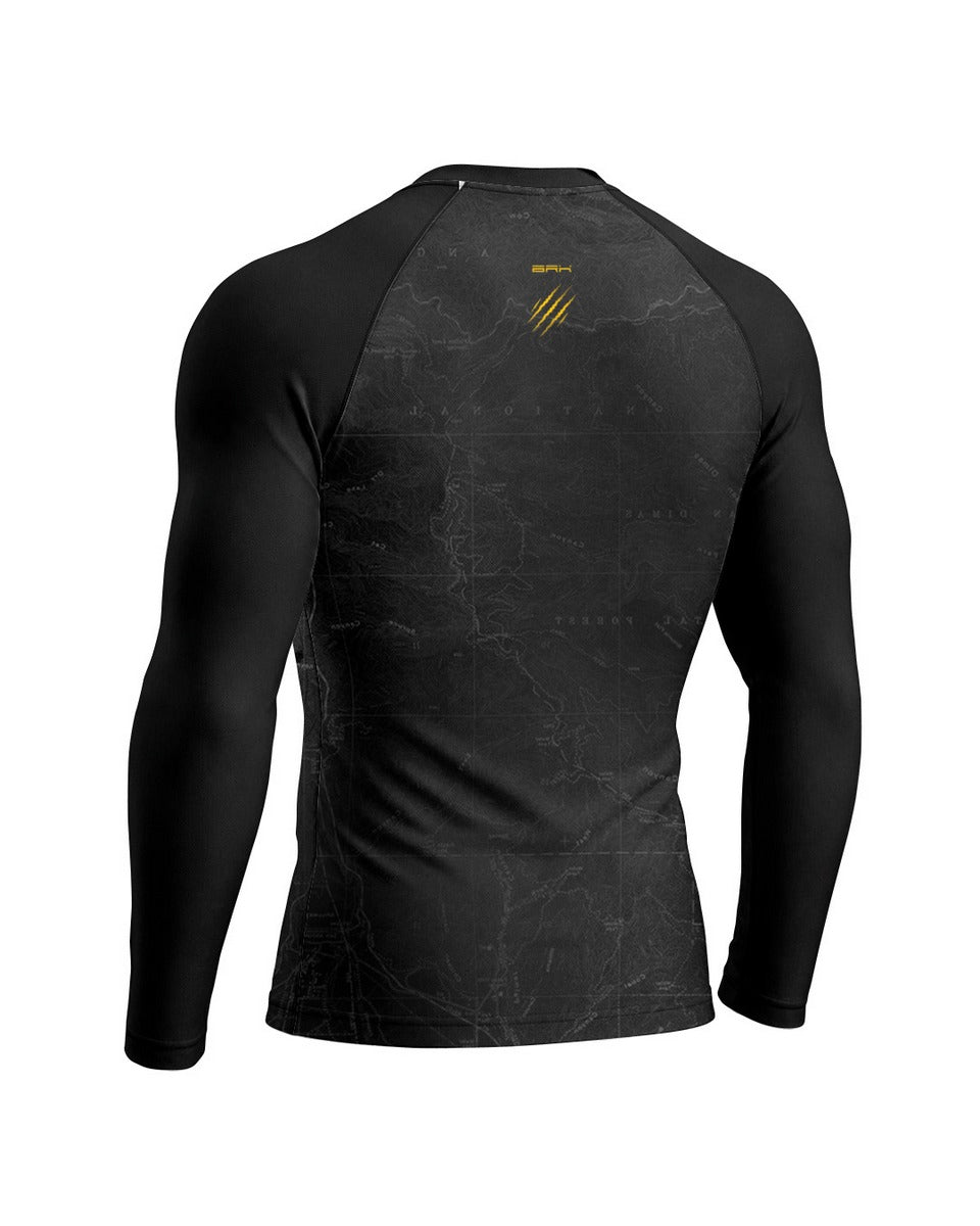 Camisa Brk Tiger 900 Topographic Preta com Proteção UV50