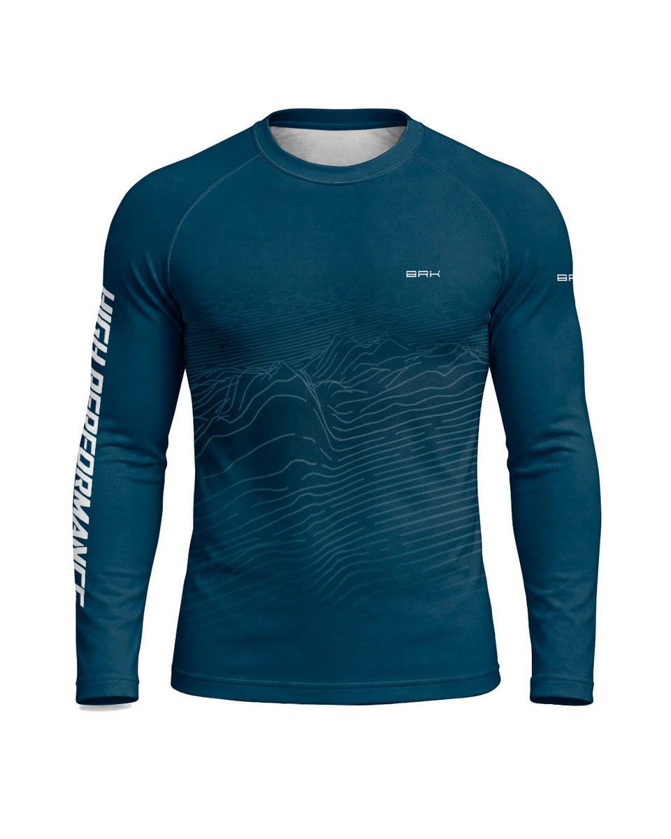 Camisa Brk Africa Twin 100L Azul com Proteção UV50