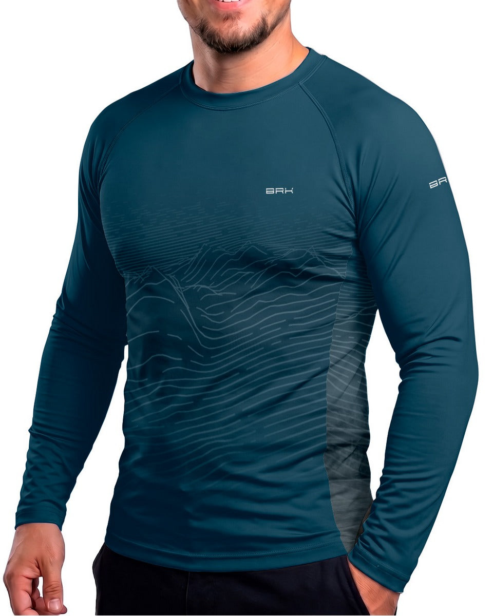 Camisa Brk Africa Twin 100L Azul com Proteção UV50