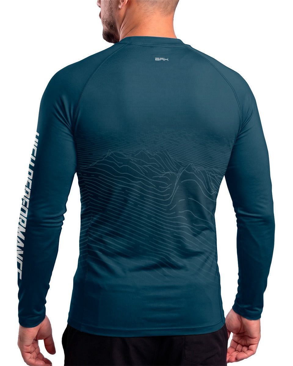Camisa Brk Mountain Explorer Azul com Proteção UV50