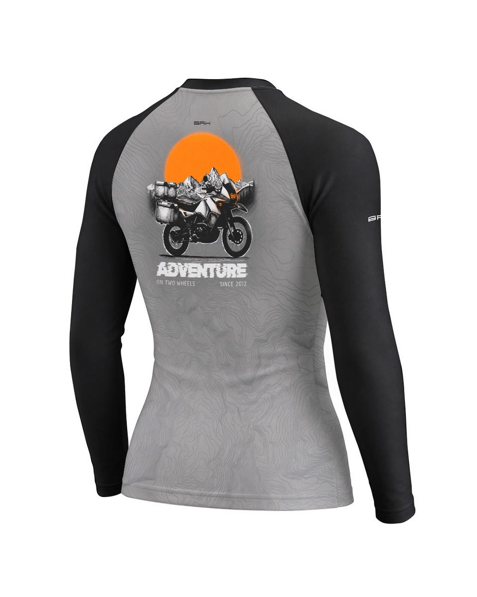 Camisa Feminina Brk Big Trail Adventure Cinza com Proteção UV50