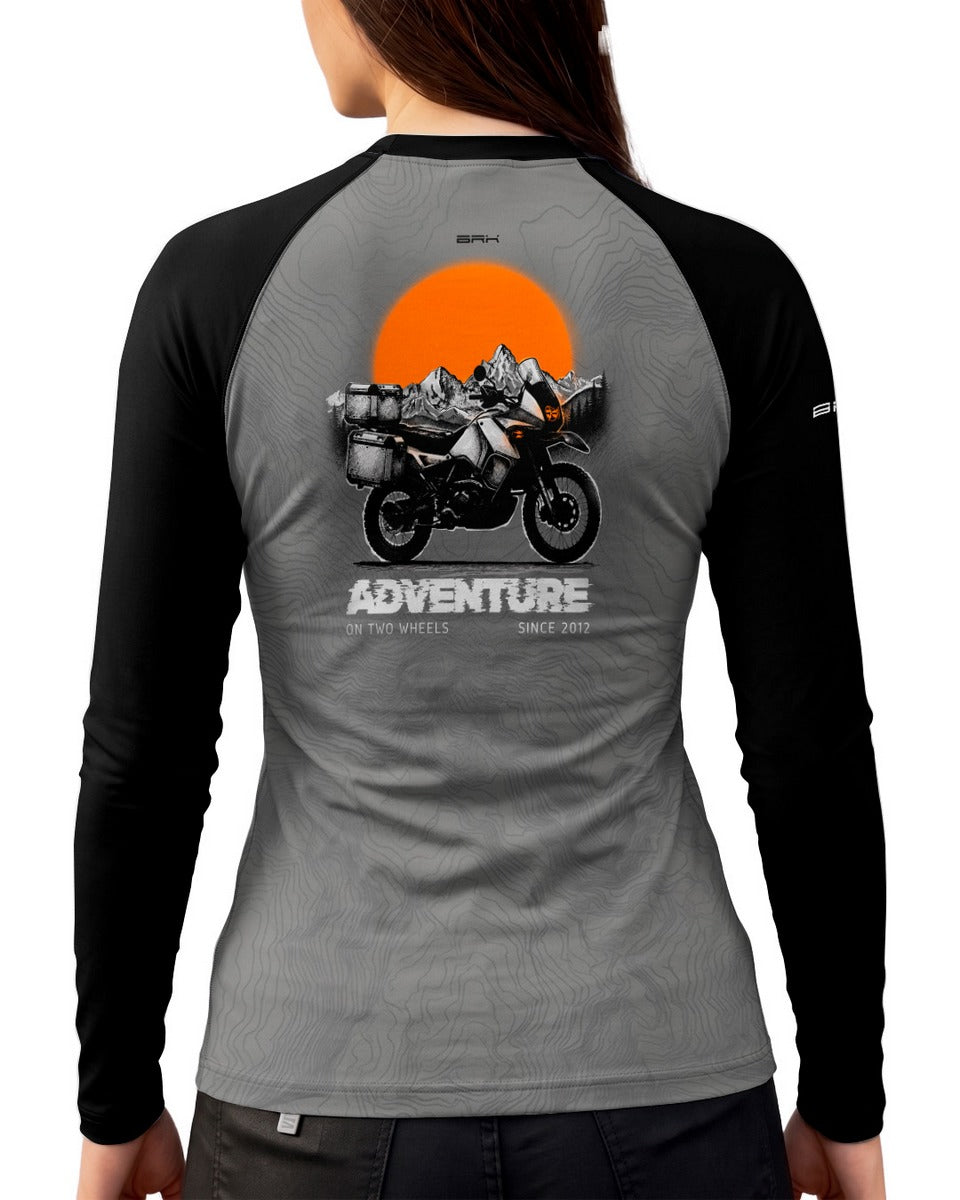 Camisa Feminina Brk Big Trail Adventure Cinza com Proteção UV50