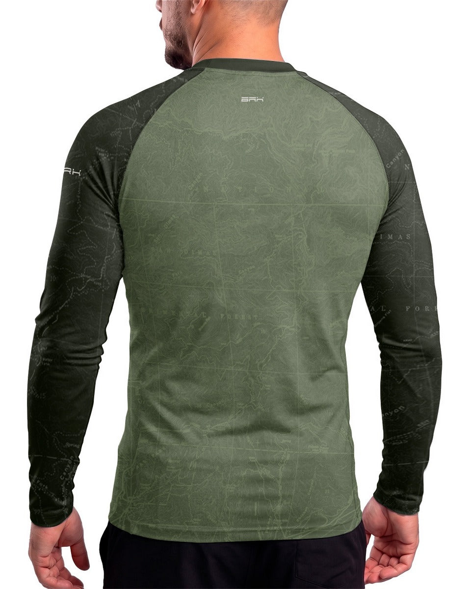 Camisa Motociclismo Brk Explore the World Verde com Proteção UV50