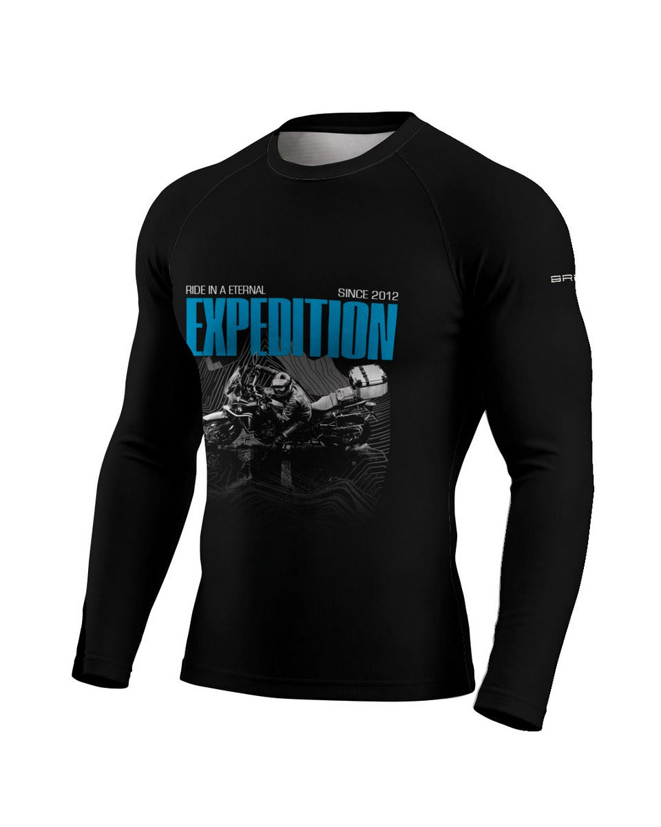Camisa Motociclismo Brk Eternal Expedition Preta com Proteção UV50
