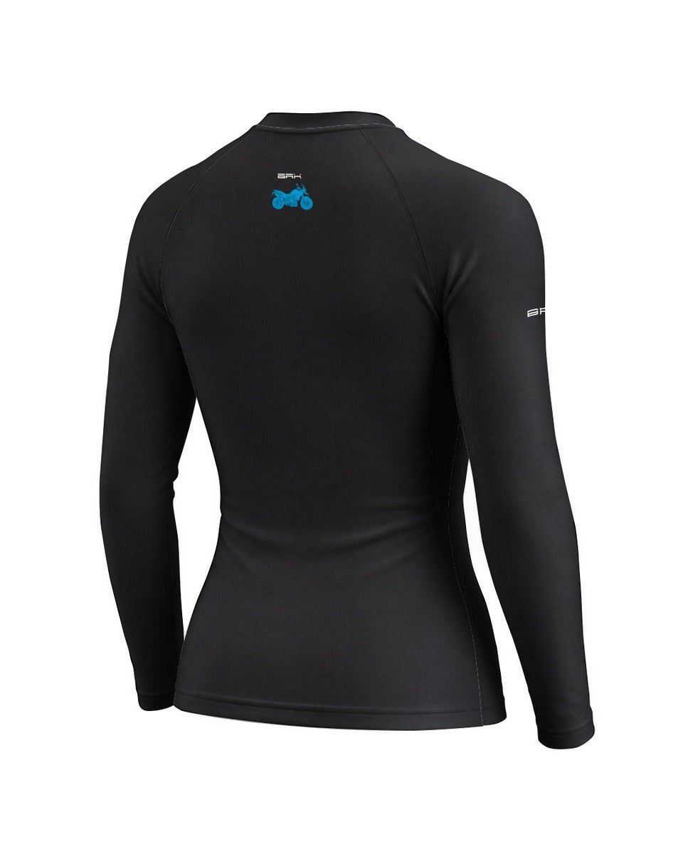 Camisa Motociclismo Feminina Brk Eternal Expedition Preta com Proteção UV50